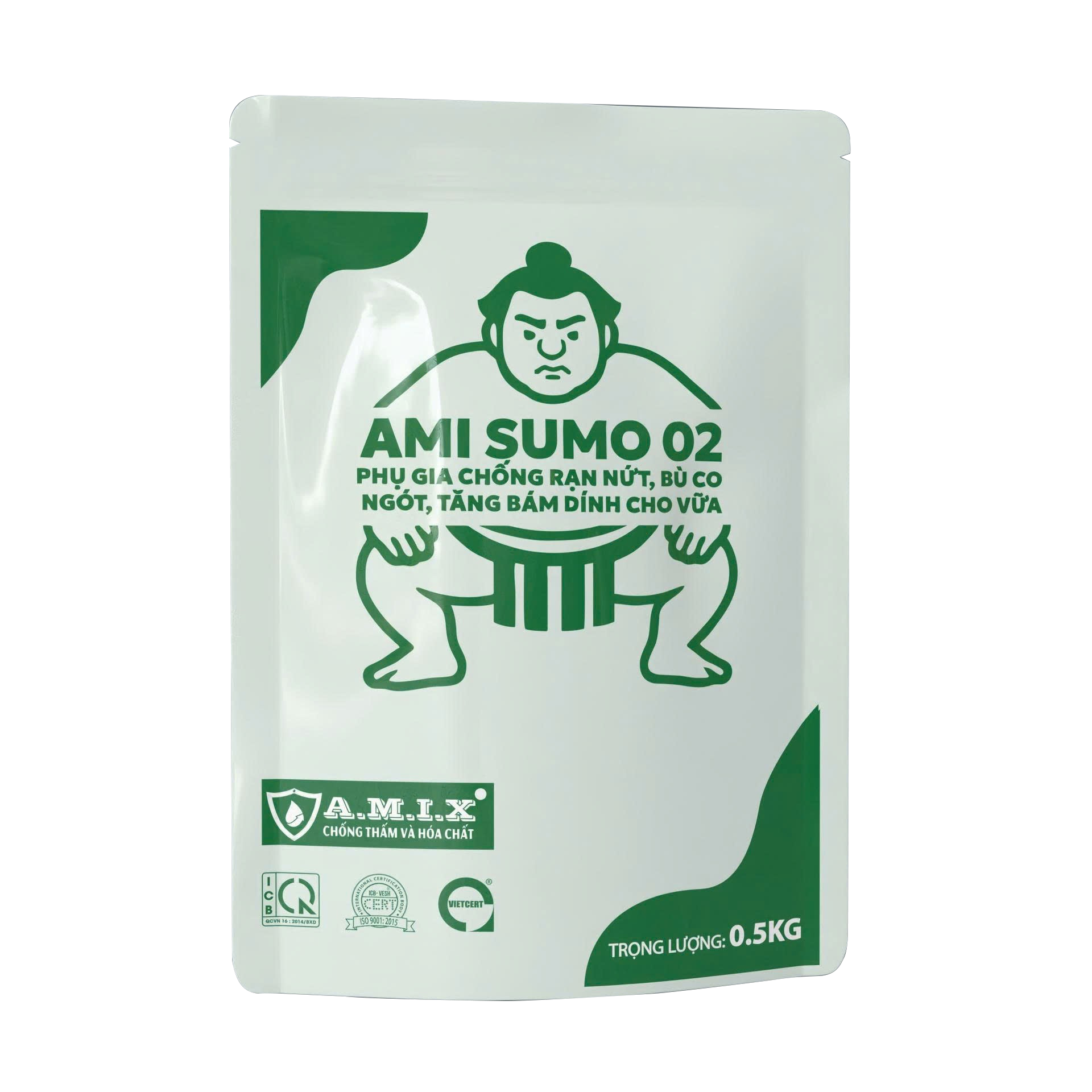 Ami Sumo 02 - Phụ gia chống rạn nứt, bù co ngót, tăng bám dính cho vữa