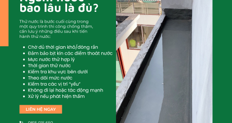 Thử nước sau chống thấm thế nào cho đúng