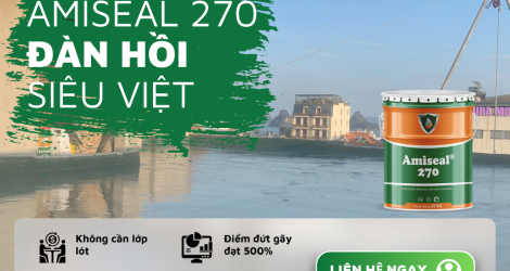 Amiseal 270 nổi bật với khả năng đàn hồi siêu việt nhờ cấu tạo từ Polyurethane dẻo nguyên chất chất lượng cao.