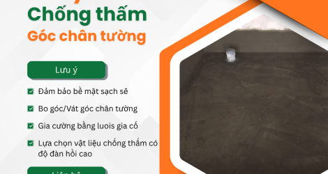 Vị trí quan trọng không thể bỏ qua khi thi công chống thấm